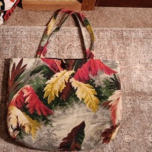 Vintage 1940's fabric tote bag